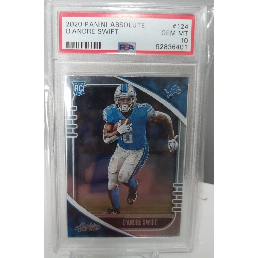 D'ANDRE SWIFT 2020 Panini Absolute RC Rookie #124 PSA 10 GEM MINT